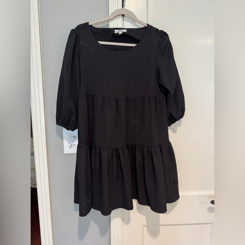 BB Dakota Black long sleeve mini Dress size S EUC